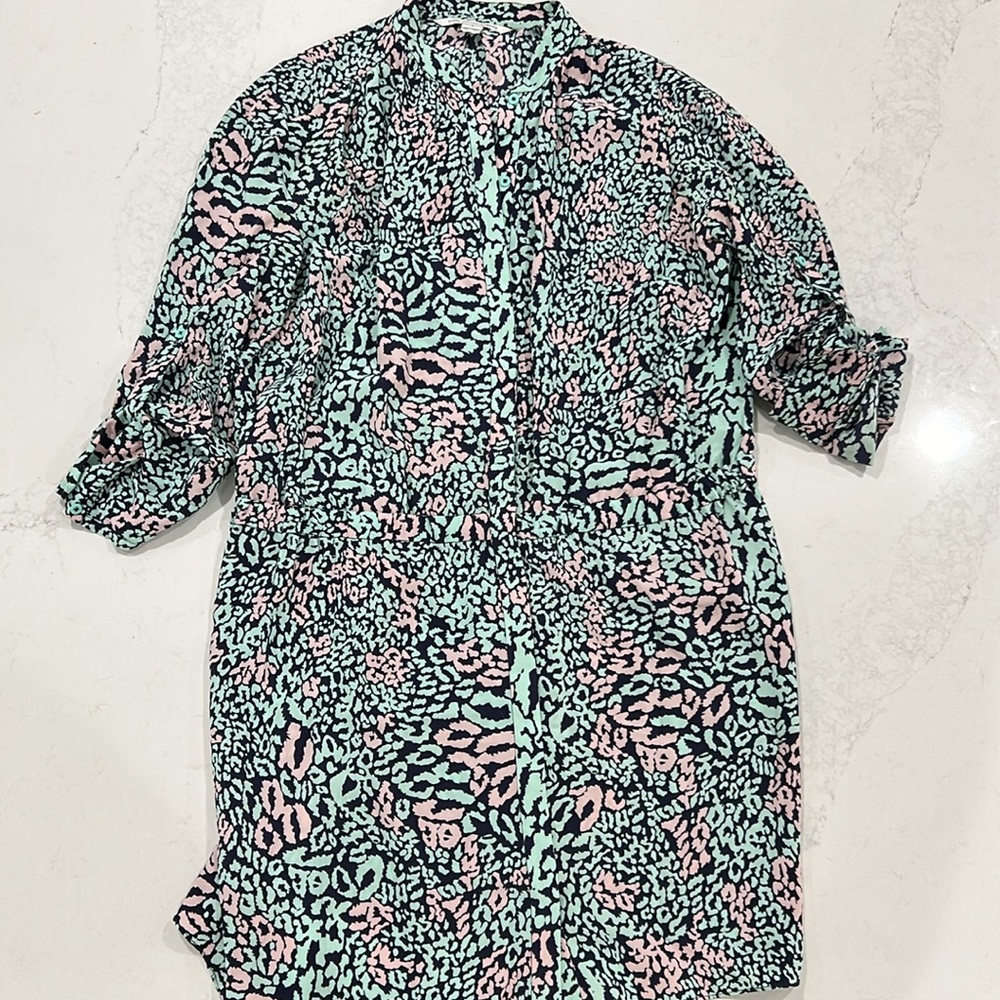 Diane Von Furstenberg DVF Deandra Shirtdress, sz 2